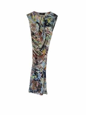 DSQUARED2 Multicolor Abstract Print Maxi Dress